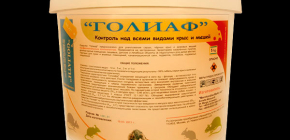 Förgiftning från råttor och möss Goliat och funktioner i användningen av detta verktyg