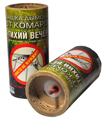 La photo montre un exemple de bombe fumigène insecticide (soirée tranquille).