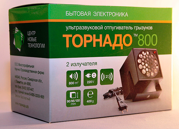 Le répulsif à ultrasons Tornado 800 est également très efficace contre les rats et les souris.